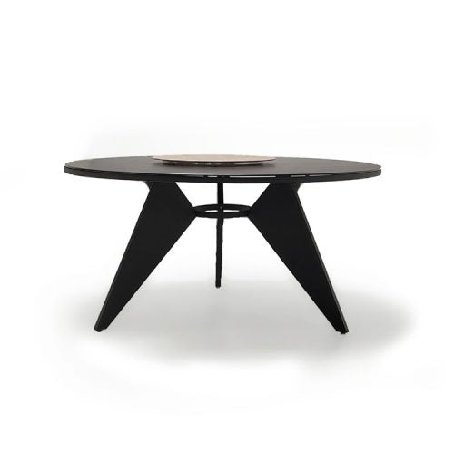 7 Pc Aluminum Outdoor Round Dining Set Aarhus table and Summit Chairs