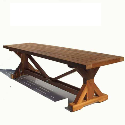 3pc Farm Outdoor Dining Set with bench- Heritage