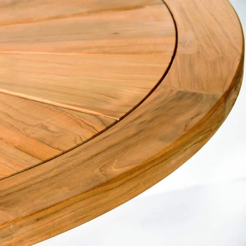 6 feet Teak Heavy built Round Outdoor Dining Table - Helios