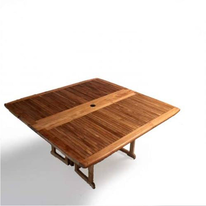 5 feet Teak Square Folding Outdoor Dining Table  Mardel