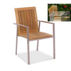 outdoor teak steel stacking dining chair