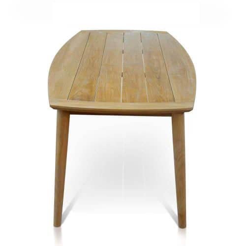 7 feet Scandinavian Teak Patio Rectangular Dining Table Impression