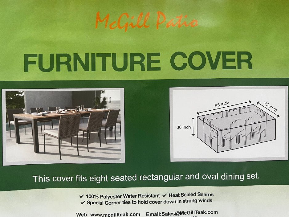 Premium Teak Dining Set Outdoor Cover - Medium