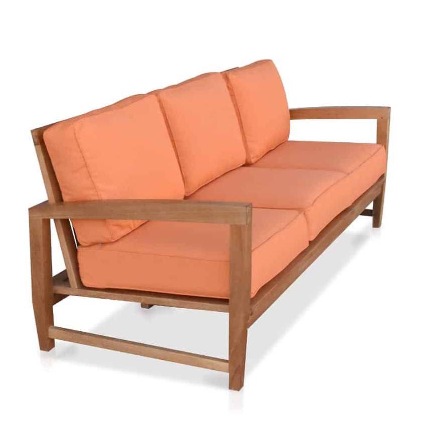 Modern Teak Outdoor Deep Seating Lounge Sofa-Alfani