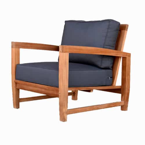 4 pc Teak Outdoor Conversation set of Teak deep seating patio chairs – Alfani