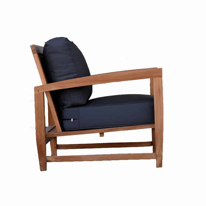 4 pc Teak Outdoor Conversation set of Teak deep seating patio chairs – Alfani