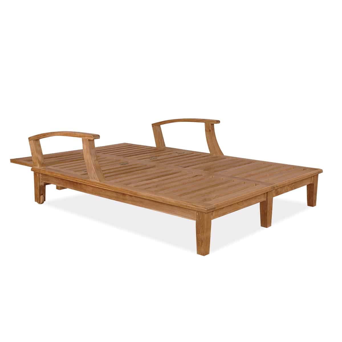 Double Teak Outdoor Sun Chaise Lounger – Bali