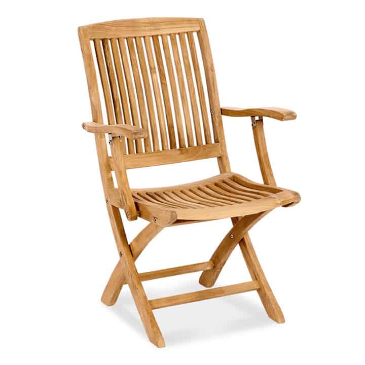 9-Piece Teak Square Folding Dining Set – Mardel Table & 8 Blaze Arm Chairs