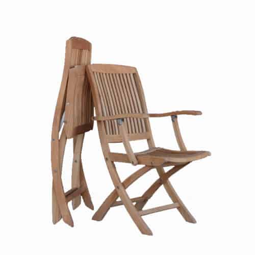 9-Piece Teak Square Folding Dining Set – Mardel Table & 8 Blaze Arm Chairs
