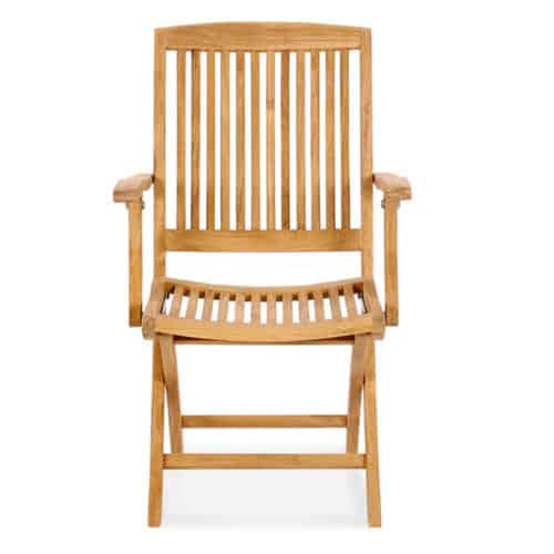 9-Piece Teak Square Folding Dining Set – Mardel Table & 8 Blaze Arm Chairs