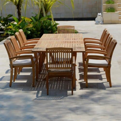 Teak Patio Stacking Dining Chair Blaze