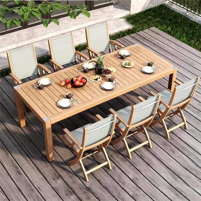 6.5 feet Teak Outdoor Rectangular Farm Table- Bromo