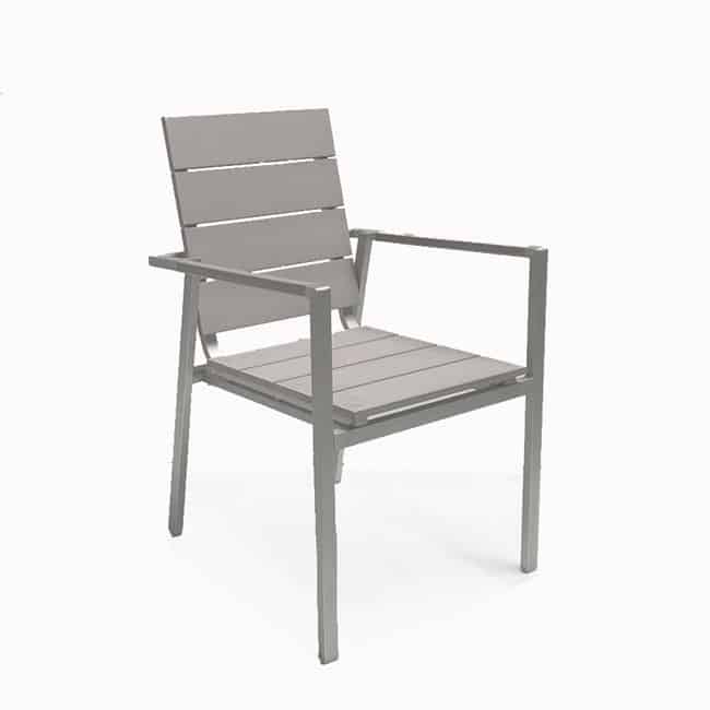 7 Pc Polywood Outdoor Patio Dining set extension table set -Harlem Gray