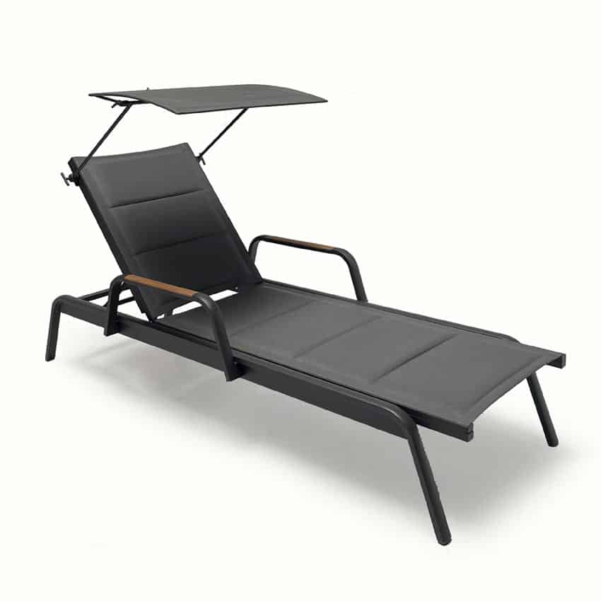 Aluminum Sling Modern Sun Chaise Lounger – Summit