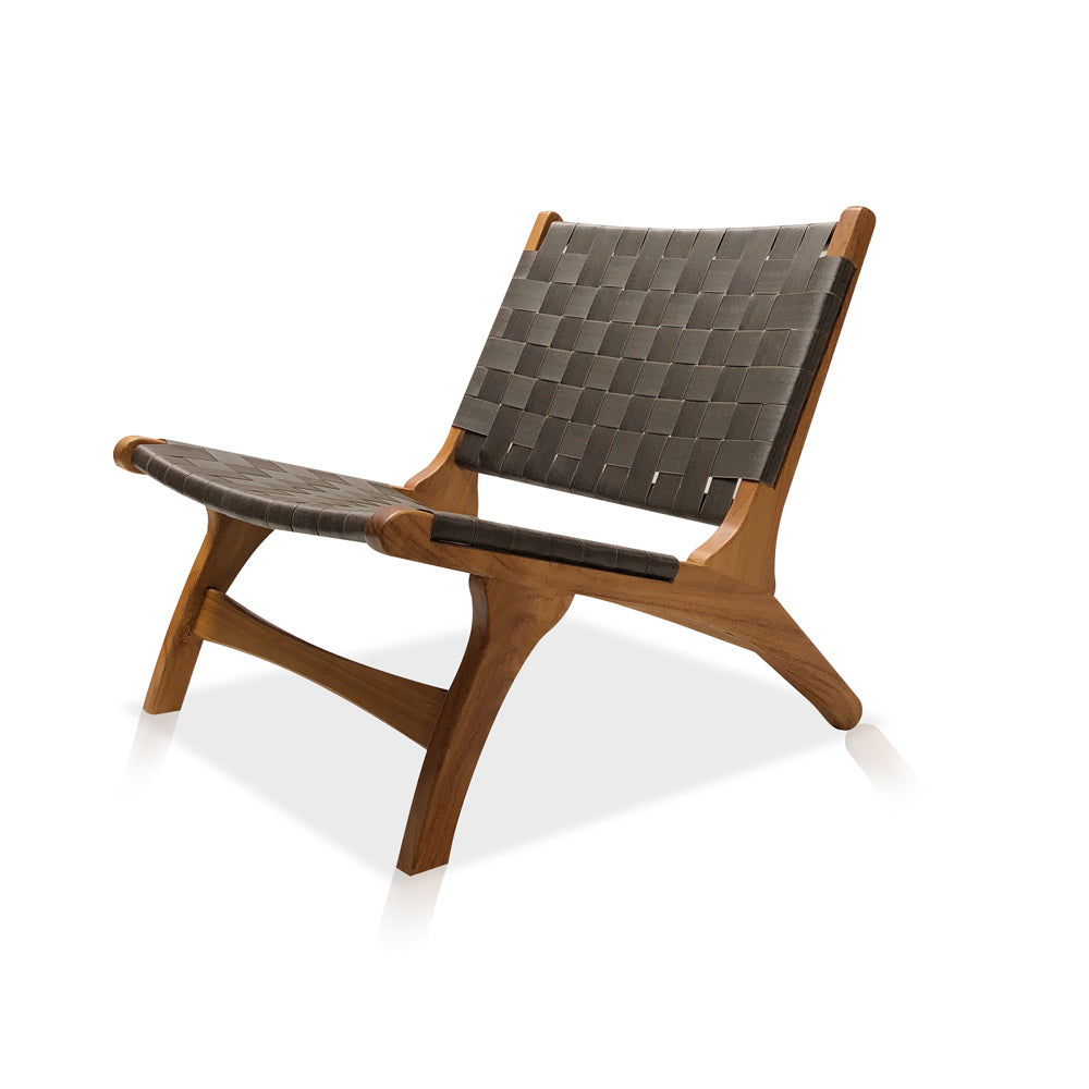 Teak Weaved Fiber club chair - Aspen