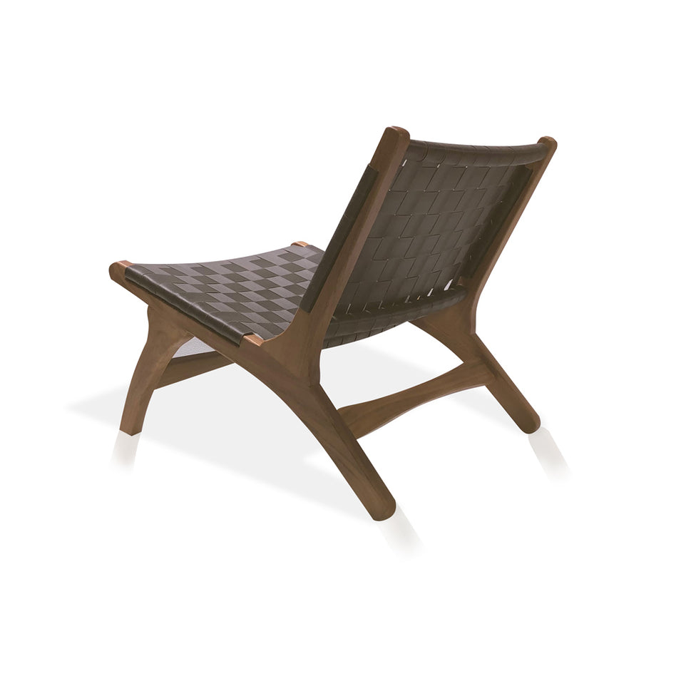 Teak Weaved Fiber club chair - Aspen