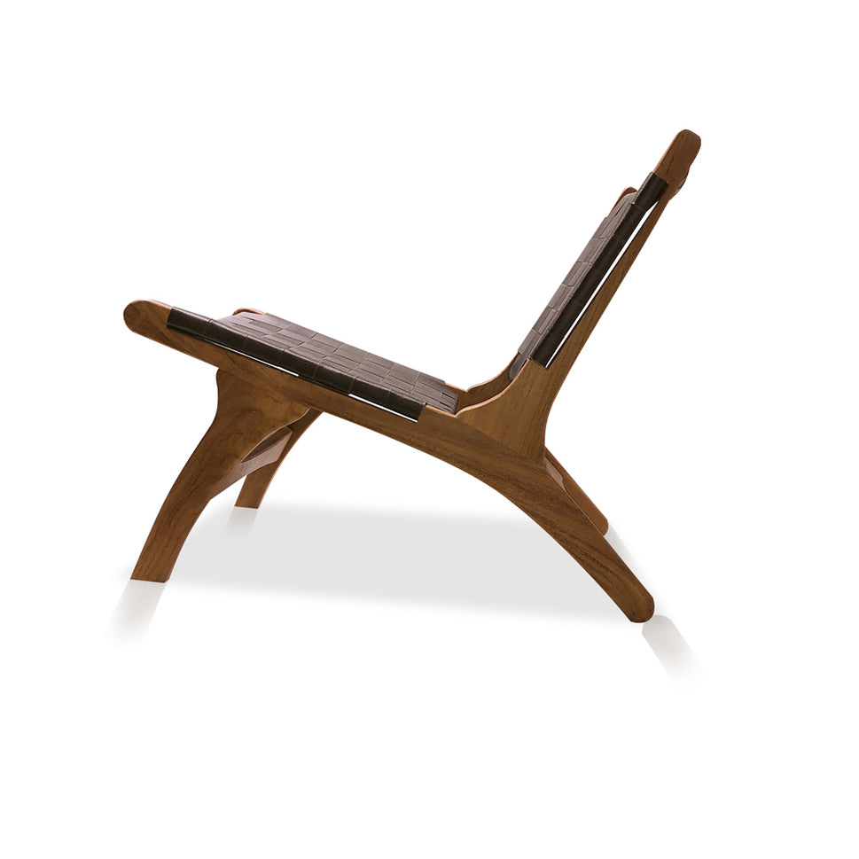 Teak Weaved Fiber club chair - Aspen