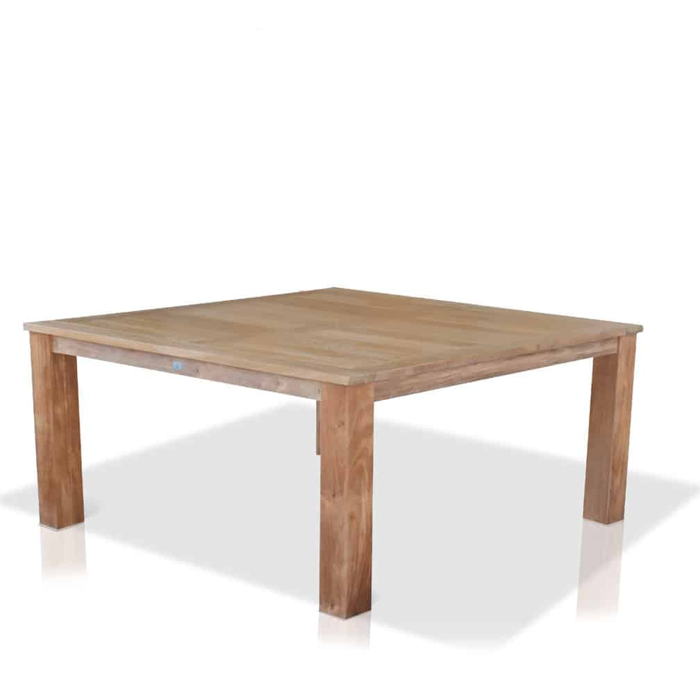 9pc McGill Teak Outdoor Square Dining Set-Cornwal-Tenafly