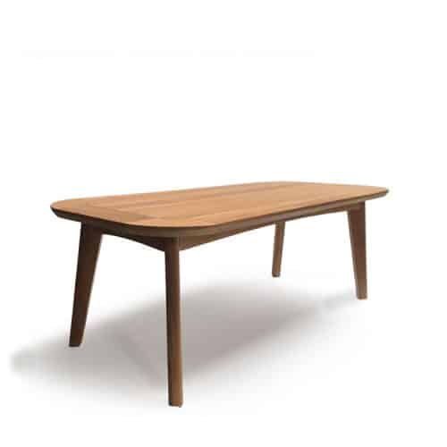 Mid Century Teak Outdoor Modern 47 inch Rectangle Coffee Table Impression