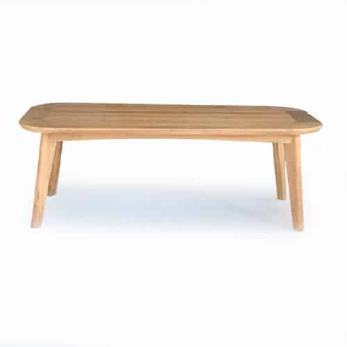 Mid Century Teak Outdoor Modern 47 inch Rectangle Coffee Table Impression