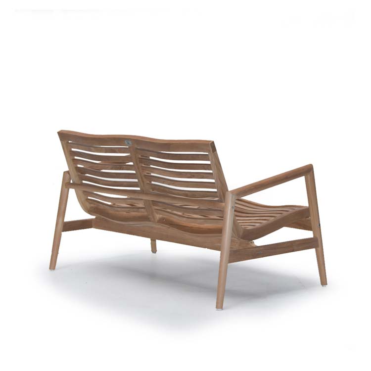 Mid Century Teak Patio Loveseat Lounge Seat β Ira