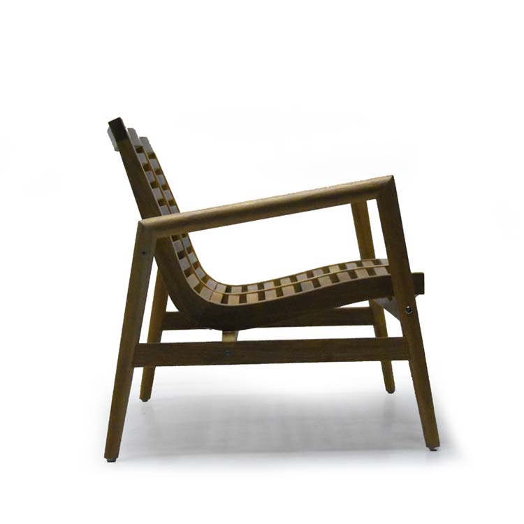 Mid Century Teak Patio Loveseat Lounge Seat β Ira