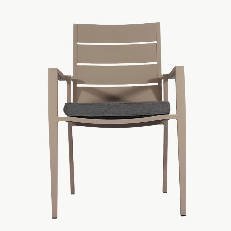 Outdoor Aluminum Chair Taupe- Keto