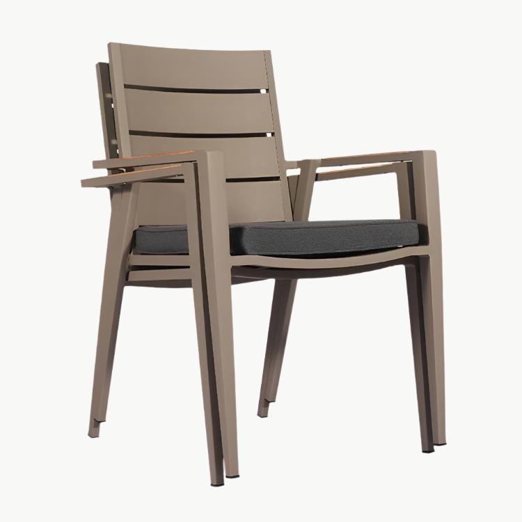 Outdoor Aluminum Chair Taupe- Keto