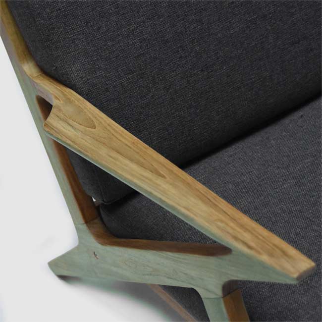 Mid Century Teak Patio Loveseat Lounge Seat – Koge