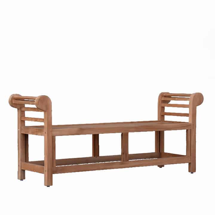 5 feet Teak Wood Garden Backless Bench Lutyens