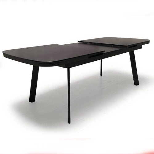 Outdoor metal extension dining table Asteroid Noir Fram