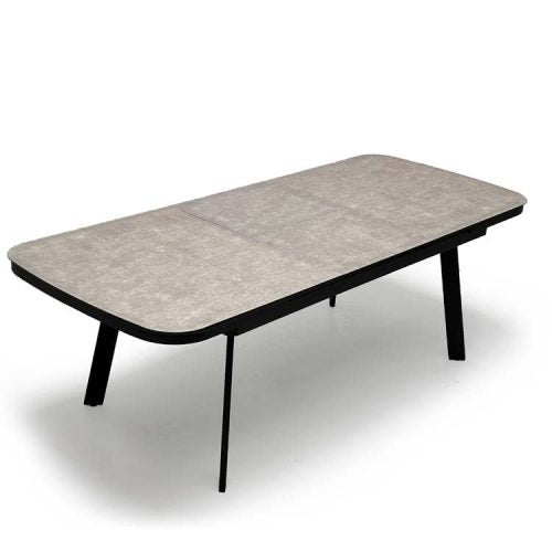 Outdoor metal extension dining table Asteroid Ivory Fram