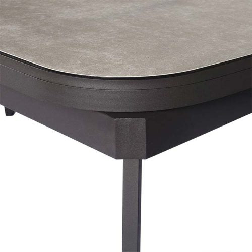 Outdoor metal extension dining table Asteroid Ivory Fram