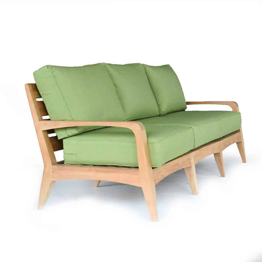 Mid Century Modern Teak Patio Three Seated Sofa - Olga