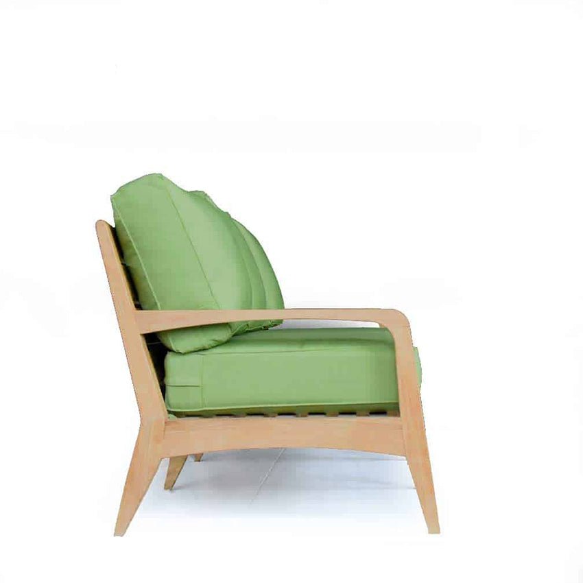 Olga 3-Seat Teak Patio Sofa | Mid-Century Deep Seat Lounge