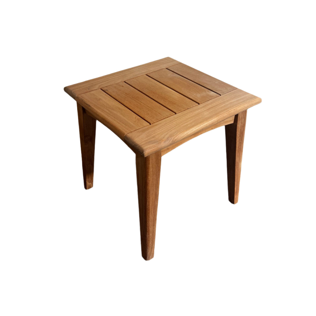 Modern Teak Square Patio Side Table - Piedra