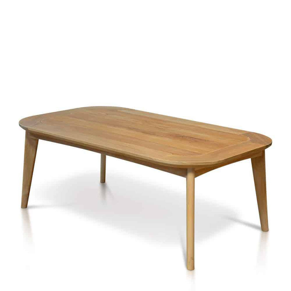 Mid-Century Modern Teak Outdoor 51 inch Rectangle Coffee Table Impression