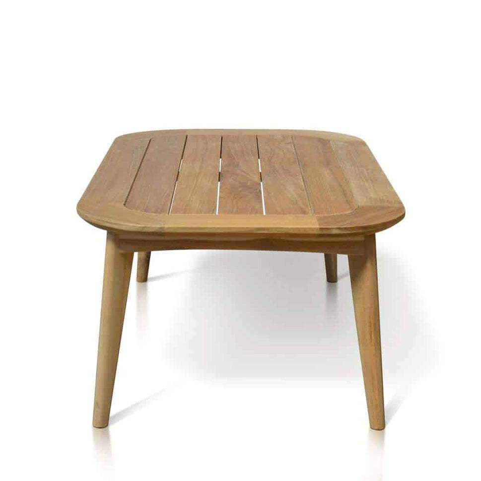 Mid-Century Modern Teak Outdoor 51 inch Rectangle Coffee Table Impression