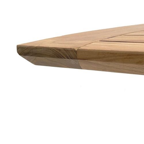 8.5ft Mid century Teak Outdoor Rectangular Extension Dining Table Impression