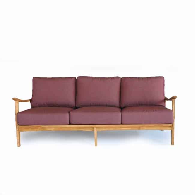 Mid Century Modern Teak Patio Three Seated Sofa - Assena