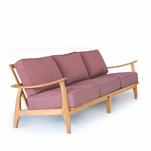 Mid Century Modern Teak Patio Three Seated Sofa - Assena