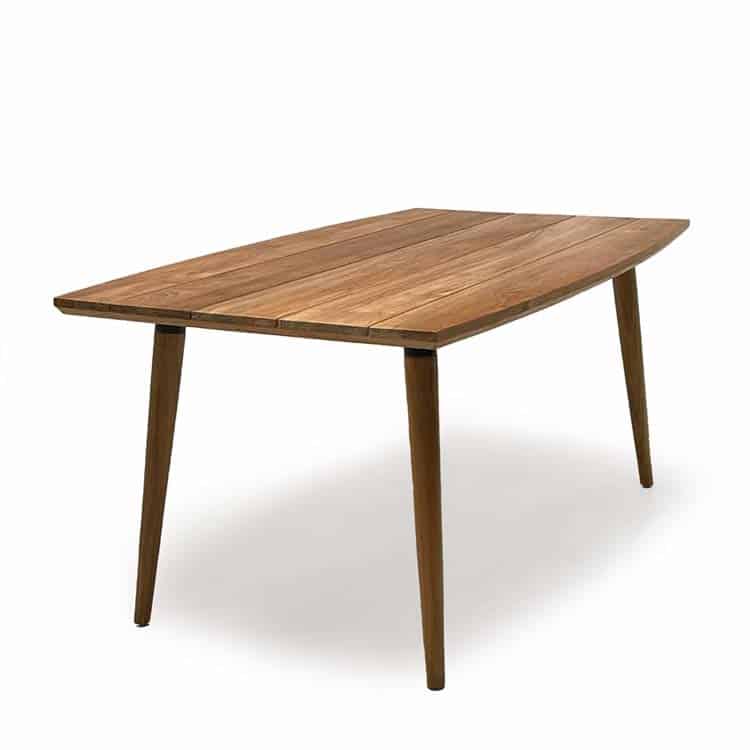 Mid century Modern Small Rectangle Outdoor Dining Table Lara