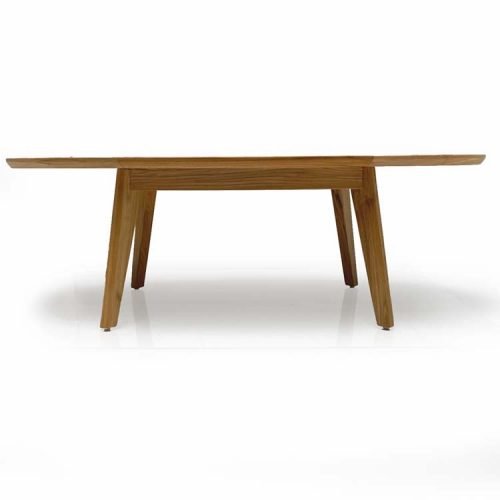 Midcentury Teak Outdoor Modern Oval Coffee Table Impression