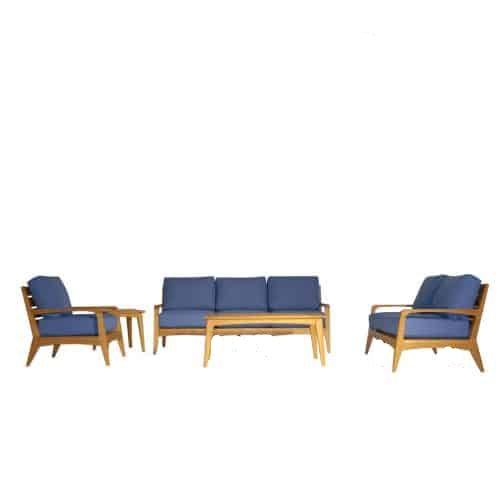 Mid Century Modern Teak Patio Lounge Set – Olga
