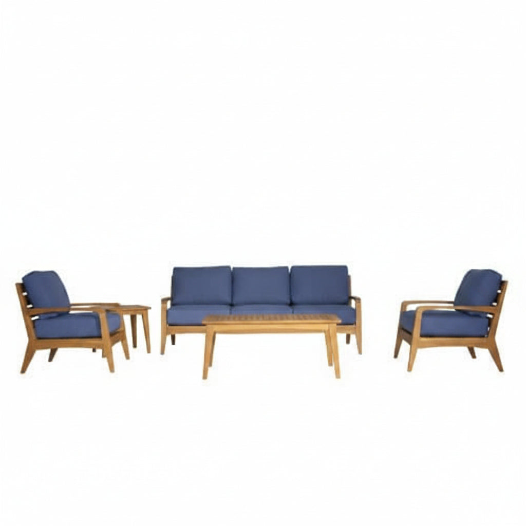 Mid Century Modern Teak Patio Lounge Set – Olga