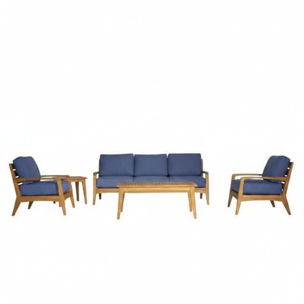 Mid Century Modern Teak Patio Lounge Set – Olga
