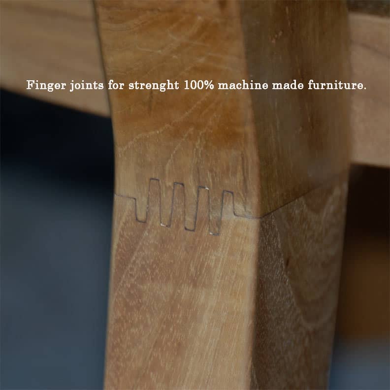 5 feet Granite-Teak Round Outdoor Dining Table Olga