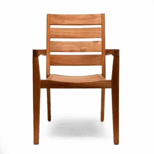Teak Patio Stacking Dining Chair Olga
