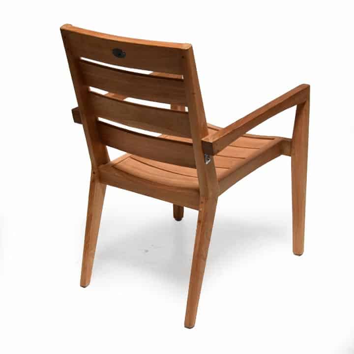 Teak Patio Stacking Dining Chair Olga
