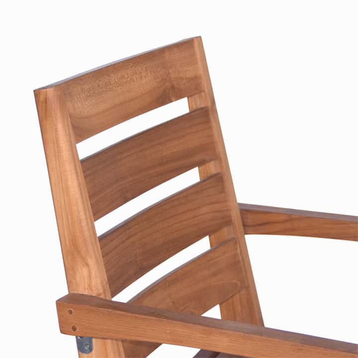 Teak Patio Stacking Dining Chair Olga